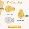 40Pcs 2 Colors Alloy Beads FIND-YW0010-41-3
