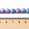 Dyed Natural Magnesite Beads Strands G-L617-D01-8mm-04-5