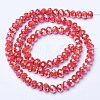 Electroplate Glass Beads Strands EGLA-A034-P4mm-B06-2