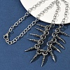 304 Stainless Steel Dragon Claw Bib Necklaces for Men NJEW-D345-02AS-1