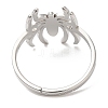 Non-Tarnish 304 Stainless Steel Spider Adjustable Ring for Women RJEW-M149-06P-2