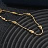 304 Stainless Steel Oval Round Snake Chain Bracelets SA-CBA2696-15G-3