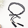 1Pc Cotton and Linen Flower Lace Tassel Waist Belly Belts AJEW-GF0012-32C-7
