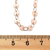 Brass Cable & Flat Sequin Chains Necklaces for Women NJEW-D302-44RG-5