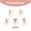 Craftdady 50Pcs 5 Styles Resin Imitation Pearl Pendants FIND-CD0001-32-12