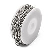 304 Stainless Steel Textured Paperclip Chains CHS-P029-01P-3