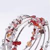Five Loops Wrap Gemstone Beads Bracelets BJEW-JB02589-4