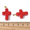 Handmade Lampwork with Brass Pendants LAMP-I030-01G-04-3