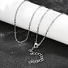Non-Tarnish 304 Stainless Steel Cable Chain Necklace X-STAS-T040-PJ204-80-2