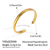 7.6MM 304 Stainless Steel Vintage Crinkled Thin Ppen Cuff Bangles for Women DW7125-6