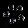 Transparent Glass Heart Cabochons GGLA-R021-8mm-6