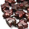 Natural Red Rainbow Jasper Pendants G-B127-02P-02-1