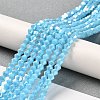 Opaque Solid Color Electroplate Glass Beads Strands X1-GLAA-F029-P4mm-A12-4
