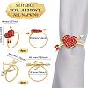 Fingerinspire Arrow & Heart Alloy Napkin Rings AJEW-FG0001-69-2