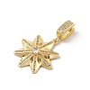 Brass Micro Pave Cubic Zirconia Pendants KK-U047-10G-2