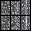 6 Sheets 3 Styles Acrylic Rhinestone Face Body Stickers AJEW-SP0002-68A-1