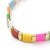 Rectangle Glass Seed Beads Stretch Bracelets BJEW-JB05297-04-2