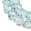 Baking Paint Transparent Glass Beads Strands DGLA-A07-T8mm-KD04-3