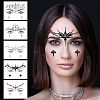 Olycraft 7 Sheets 7 Style Self Adhesive 3D Eyes Body Face Jewelry Acrylic Rhinestone & Imitation Pearl Stickers MRMJ-OC0003-11-6