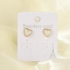 304 Stainless Steel Enamel Stud Earrings LS-EJEW-G421-01G-01-3