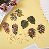 DIY Monstera Leaf Dangle Earring Making Kits DIY-BY0001-38-5