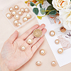 DICOSMETIC 20Pcs 2 Style ABS Plastic Imitation Pearl Shank Buttons BUTT-DC0001-06KCG-3