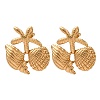 304 Stainless Steel Stud Earrings EJEW-L304-07G-4