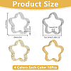 40Pcs 4 Styles Brass Beads Frame KK-AR0004-55-2