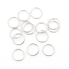 Tarnish Resistant 304 Stainless Steel Open Jump Rings STAS-J013-10x1mm-01-1