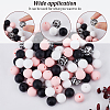 100Pcs Silicone Beads SIL-BC0001-01-4