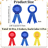 12Pcs 3 Colors Award Ribbon Shape Tinplate Badge Pins JEWB-CP0001-53-2