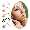 316L Surgical Stainless Steel Heart Fishtail Nose Rings WGE50C7-04-1