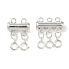 925 Sterling Silver Slide Lock Clasps HJEW-PH02087-1