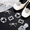 8Pcs 4 Styles Detachable Alloy Rhinestone Shoe Buckle Clips FIND-PH0021-57-5