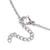 3Pcs 3 Styles 304 Stainless Steel Cable Chain Macrame Pouch Empty Stone Holder Necklace Making NJEW-JN04973-5