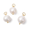 Natural Baroque Pearl Keshi Pearl Pendants PALLOY-JF04627-01-1