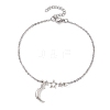 304 Stainless Steel Cable Chain Anklets AJEW-AN00568-1