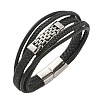 Braided Microfiber Leather Multi-strand Bracelets BJEW-Q010-06A-4