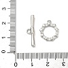 Star Brass Micro Pave Clear Cubic Zirconia Toggle Clasps KK-G548-27P-4
