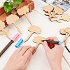 Flower & Tree Shape Bamboo Plant Labels DIY-WH0167-10-4