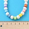 Natural Pearl & Acrylic Column Beaded Necklaces NJEW-C070-03-5