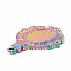 Ion Plating(IP) Rainbow Color 304 Stainless Steel Pendants Cabochon Seetings STAS-C049-19M-3