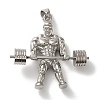 Non-Tarnish Hip Hop Fitness 316L Surgical Stainless Steel Pendants STAS-H194-01P-03-1