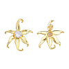 Cubic Zirconia Flower Stud Earrings EJEW-N011-63-1