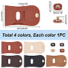   4Pcs 4 Colors PU Imitation Leather Sew on Bag Covers FIND-PH0006-36-4