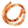 Natural Red Agate Beads Strands G-B167-A12-8mm-3