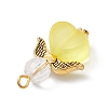 Transparent Acrylic Angel Pendants PALLOY-JF04095-01-5