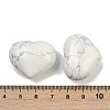 Heart Natural Howlite Palm Stones G-C186-02H-3