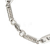 Non-Tarnish 201 Stainless Steel Column & Oval Link Chain Bracelet BJEW-B078-38P-3