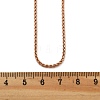 Brass Rolo Chains Necklaces for Women NJEW-D302-22RG-4